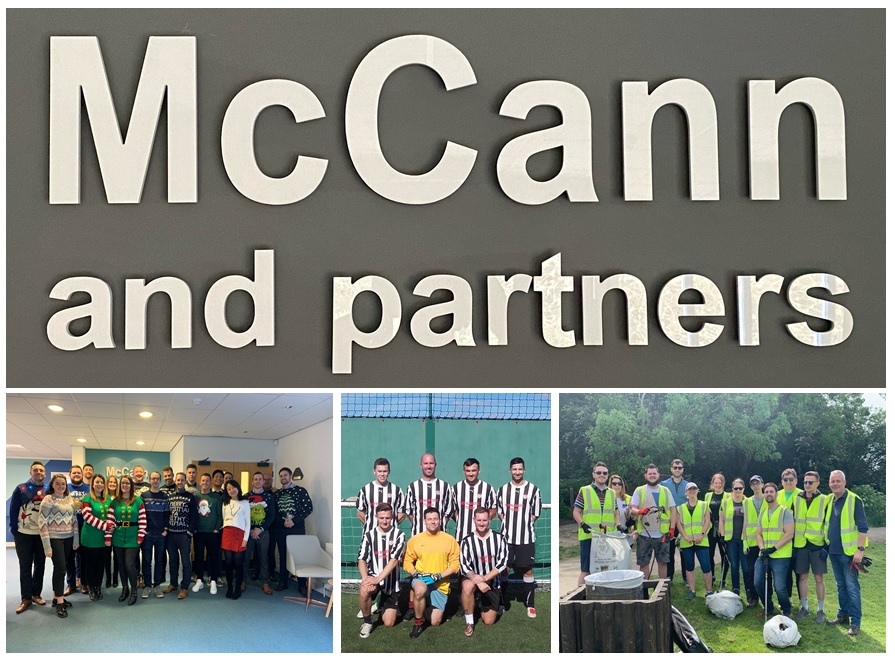 McCann and Partners team and office collage